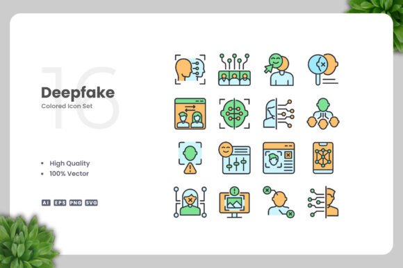 Deepfake Colored Icons for Handmade Projects