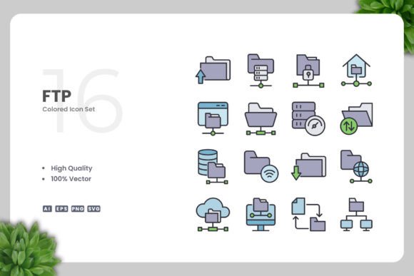 FTP Color Icons: A Modern Graphic Asset for Clean Visual Communication