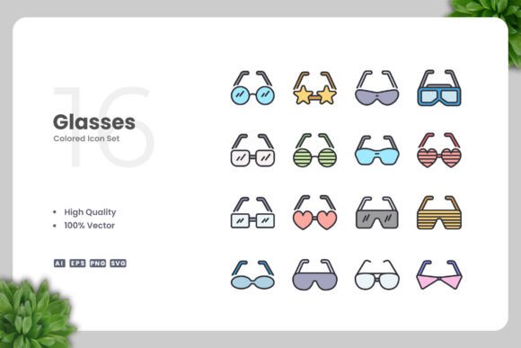Glasses Colored Icons Review