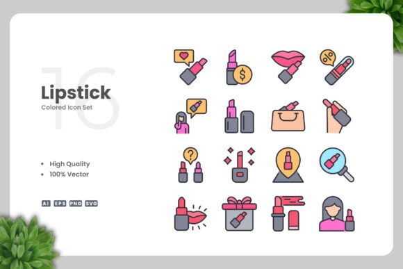 Lipstick Colored Icon: A Versatile Graphic for Local Branding