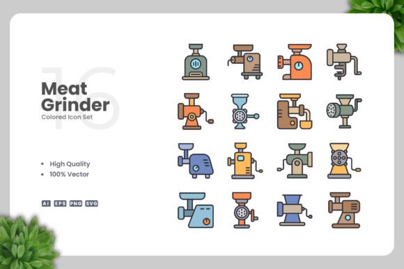 Meat Grinder Colored Icons Review